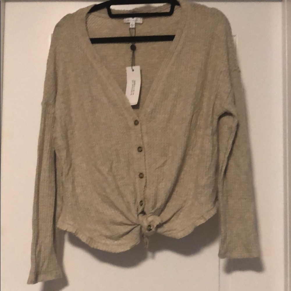 Socialite long sleeve waffle L/S tee